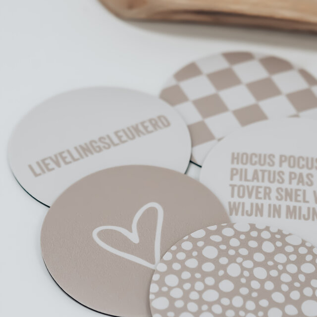 Onderzetter | Beige | Multi hart