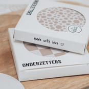 Onderzetter | Beige | Sterretjes