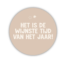 Onderzetter | Beige | Wijnste tijd