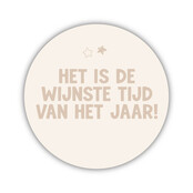 Onderzetter | Beige | Wijnste tijd