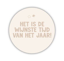Onderzetter | Beige | Wijnste tijd