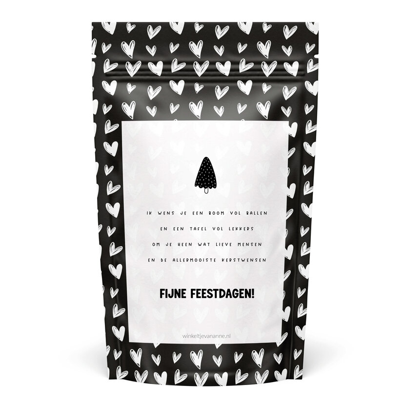 Sweeties | Snoepzak hartjes | Kerstgedicht