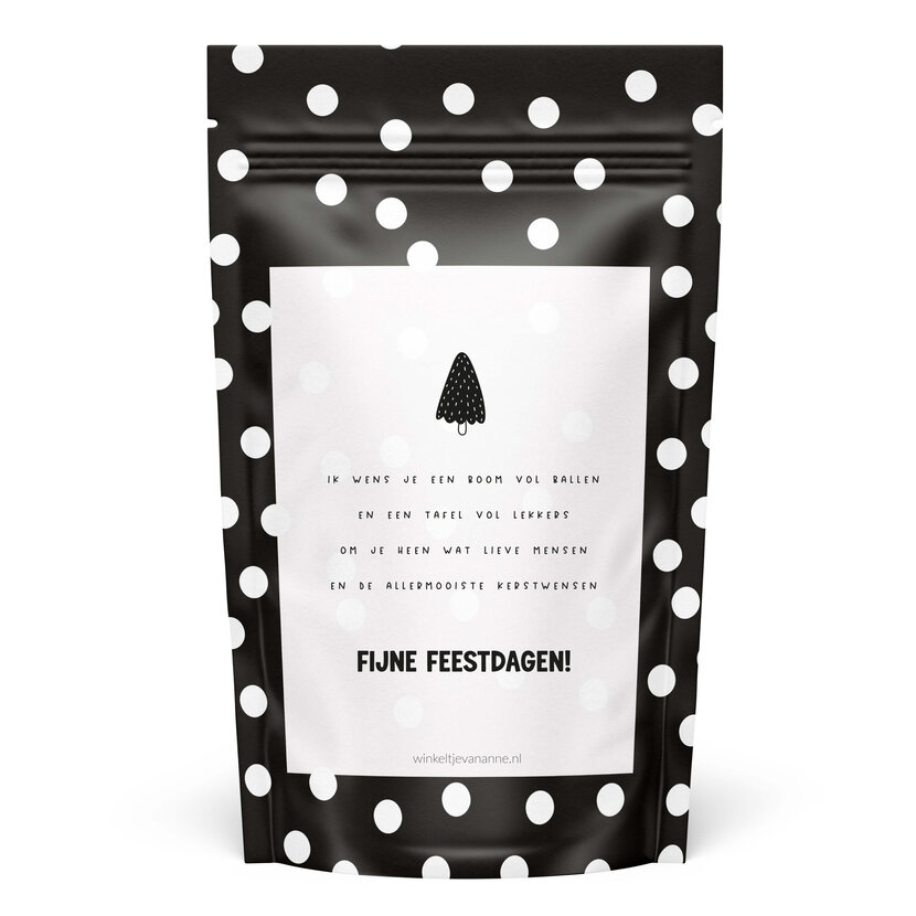 Sweeties | Snoepzak dots | Kerstgedicht