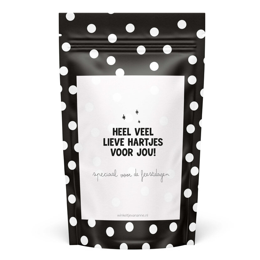 Sweeties | Snoepzak dots | Hartjes feestdagen