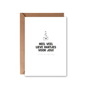 Kerstkaart | Hartjes feestdagen