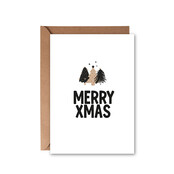 Kerstkaart | Merry Xmas boompjes