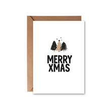 Kerstkaart | Merry Xmas boompjes