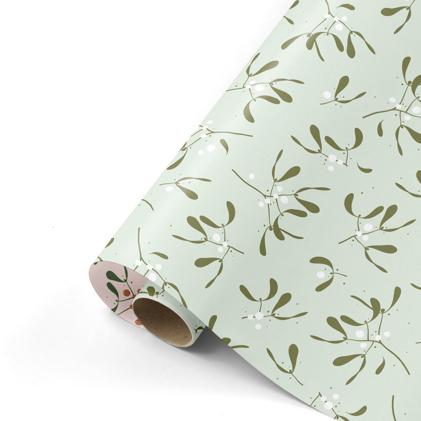 Rol inpakpapier | Leafs Groen | 3 meter
