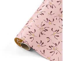 Rol inpakpapier | Leafs Roze | 3 meter