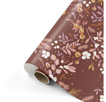 Rol inpakpapier | Burgundy Decoration | 3 meter