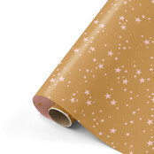 Rol inpakpapier | Stars Camel Pink | 3 meter