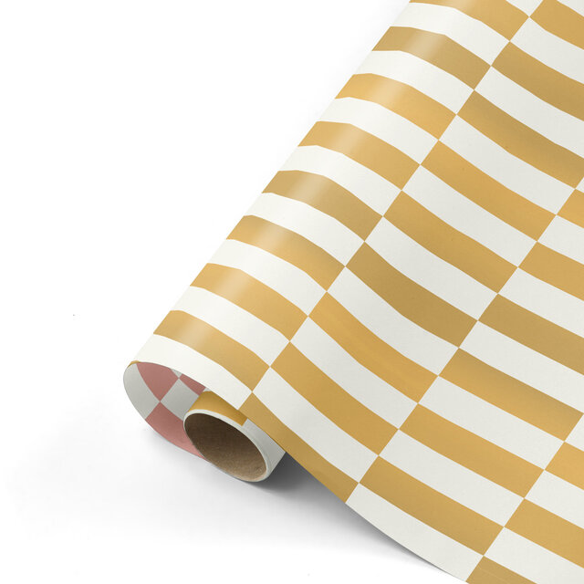 Rol inpakpapier | Gold Blocks | 3 meter