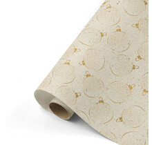 Rol inpakpapier | Kraft Kerstbal | 3 meter
