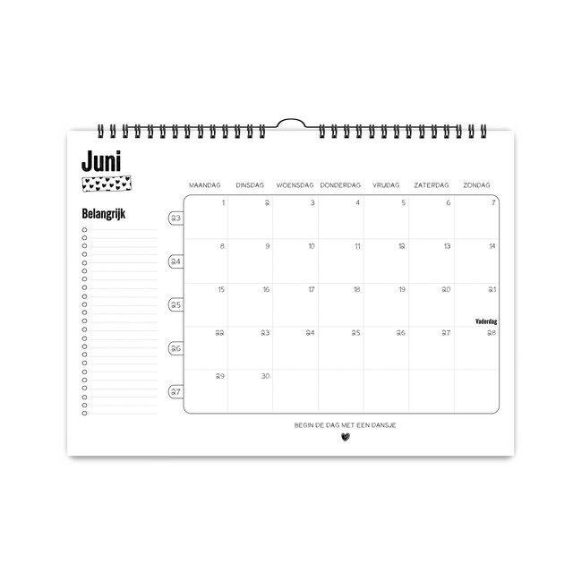 LET OP: LICHT BESCHADIGD Maandkalender 2026 | A3