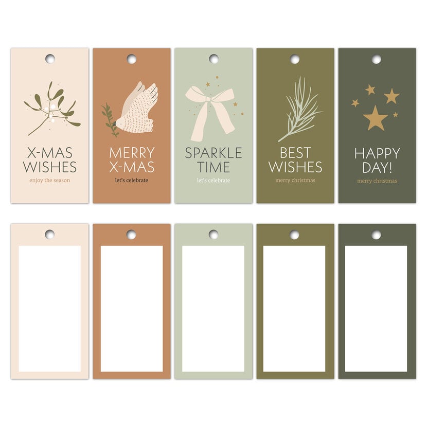 Cadeaulabel set | Xmas Wishes