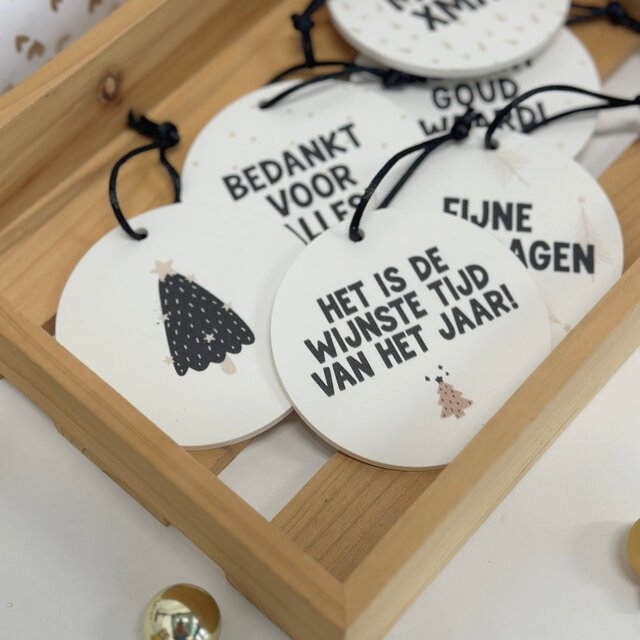 Mini roundie hanger | Fijne feestdagen