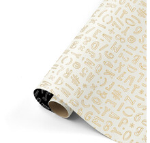 Rol inpakpapier | Sint letters Goud | 3 meter