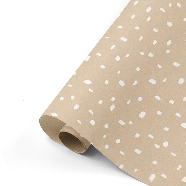 Rol inpakpapier | Dots Kraft | 3 meter