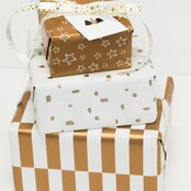 Rol inpakpapier | Gold Blocks | 3 meter