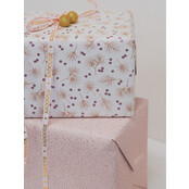 Rol inpakpapier | Dennentakjes Roze  | 3 meter