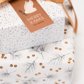 Rol inpakpapier | Sparkling Stars Dennentak | 3 meter