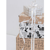 Rol inpakpapier | Van Sint zwart wit | 3 meter