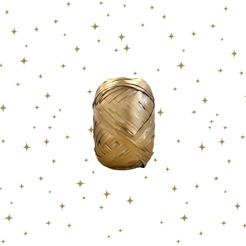 Mini klosje lint  | Goud Rond | Goud | 10 meter