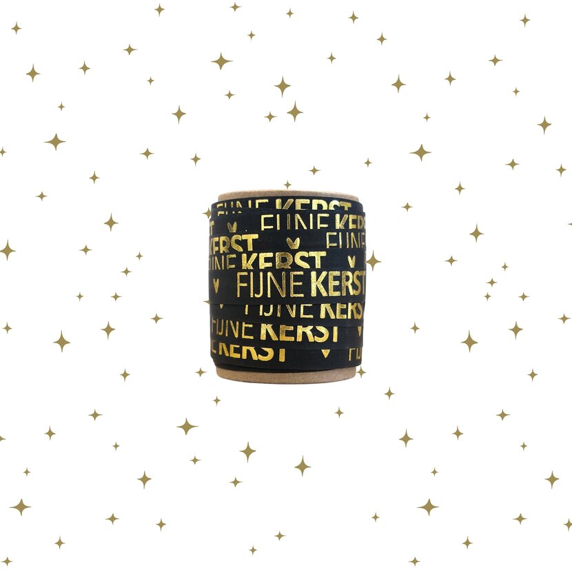 Mini klosje lint  | Fijne kerst | 10 meter