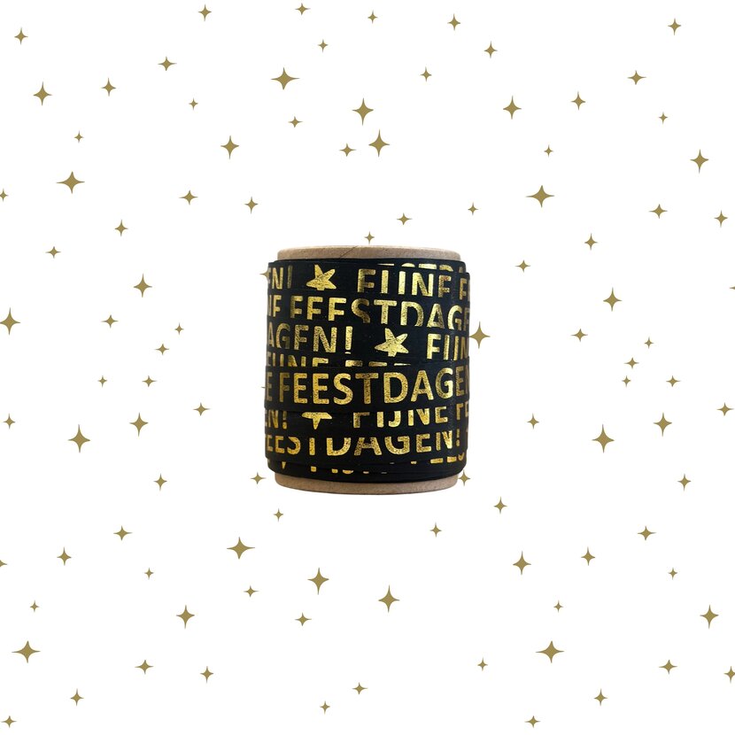 Mini klosje lint  | Fijne feestdagen | 10 meter