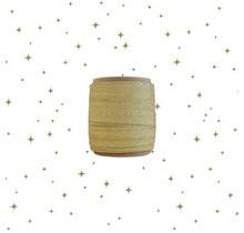 Mini klosje lint  | Goud Sparkling | 10 meter