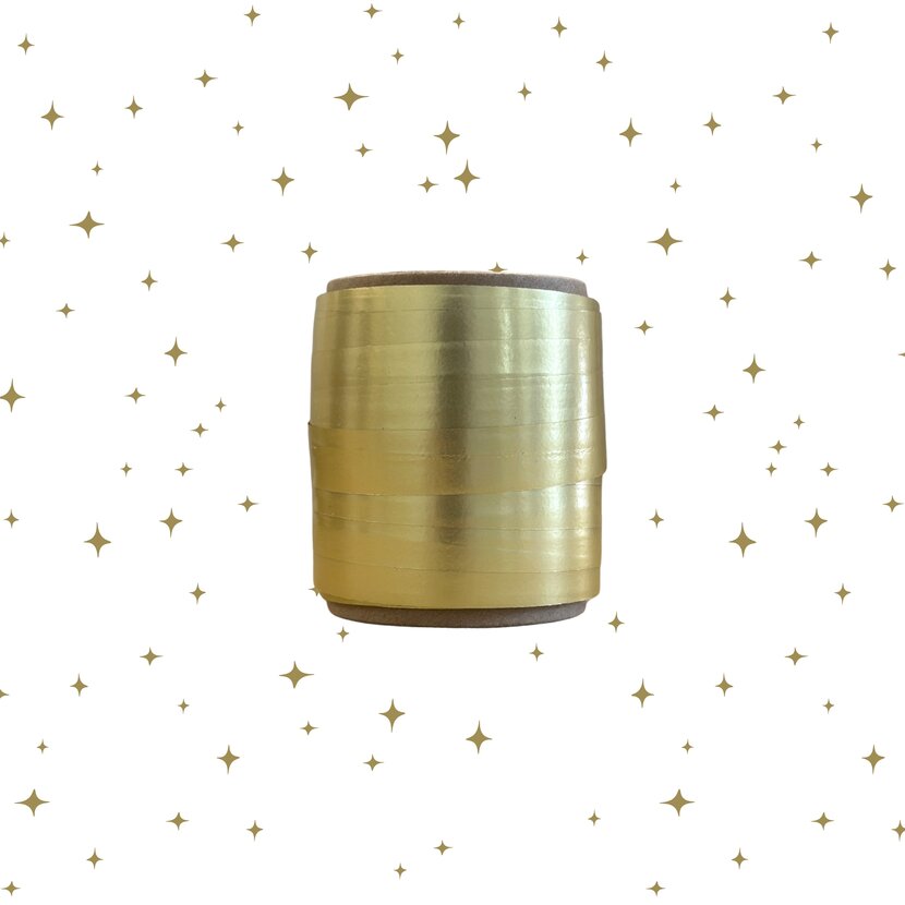 Mini klosje lint  | Goud Glans | 10 meter