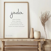 Poster | Hartendief Naam & Geboortedatum  | Exclusief lijst | Diverse formaten