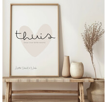 Poster | Thuis Met Namen  | Exclusief lijst | Diverse formaten