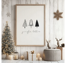 Poster |  Jingle Bells  | Exclusief lijst | Diverse formaten