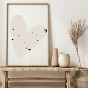 Poster | Brushed heart | Exclusief lijst | Diverse formaten