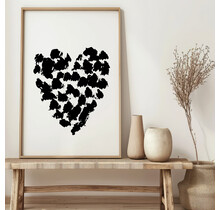Poster | Inked Heart | Exclusief lijst | Diverse formaten