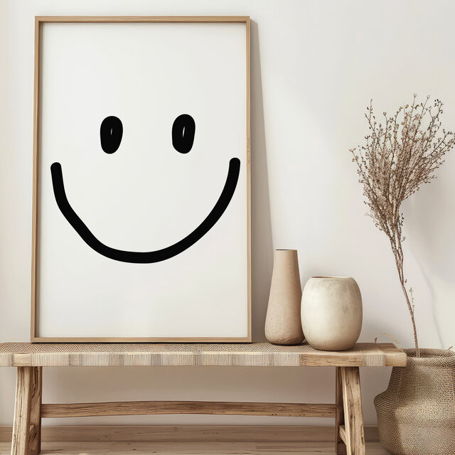 Poster | Smile | Exclusief lijst | Diverse formaten