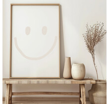 Poster | Smile Beige | Exclusief lijst | Diverse formaten