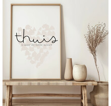 Poster | Thuis | Exclusief lijst | Diverse formaten