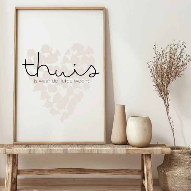 Poster | Thuis | Exclusief lijst | Diverse formaten