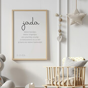 Poster | Hartendief Naam & Geboortedatum  | Exclusief lijst | Diverse formaten