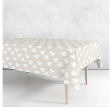 Tafelkleed | Retro Hearts Beige