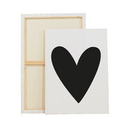 Op maat gemaakt Canvas | Hart Zwart |  Diverse formaten