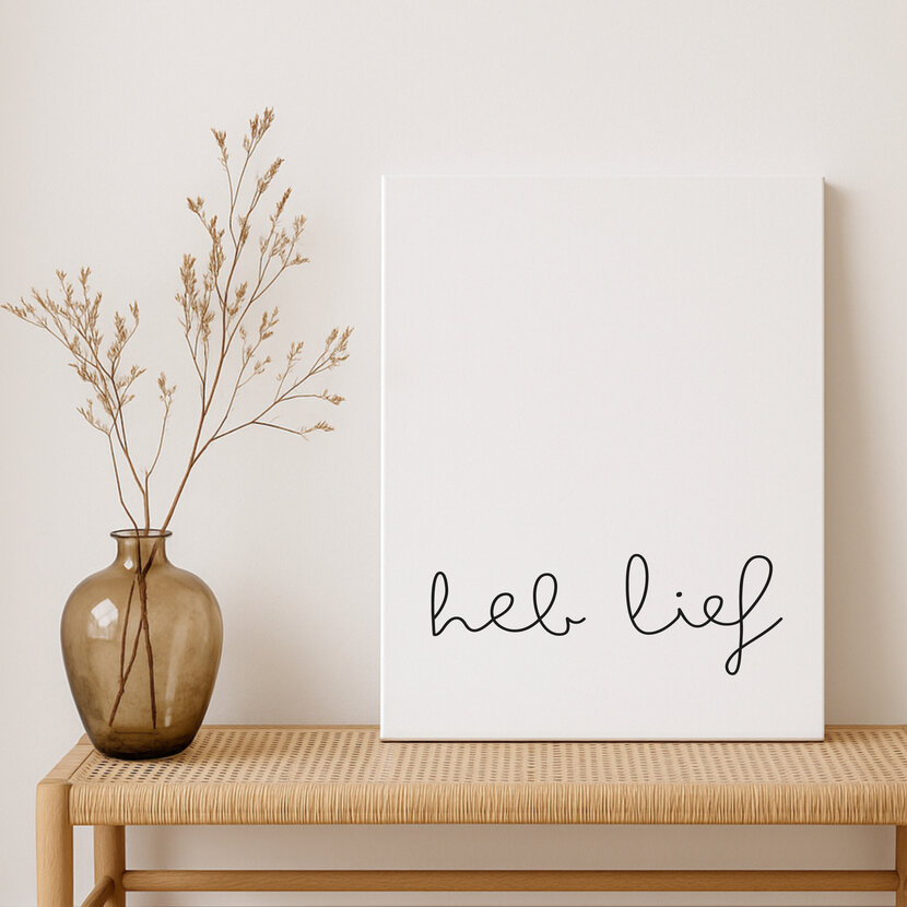 Op maat gemaakt Canvas | Heb lief |  Diverse formaten