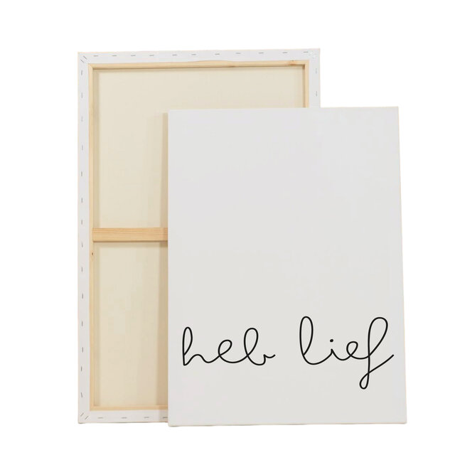 Op maat gemaakt Canvas | Heb lief |  Diverse formaten
