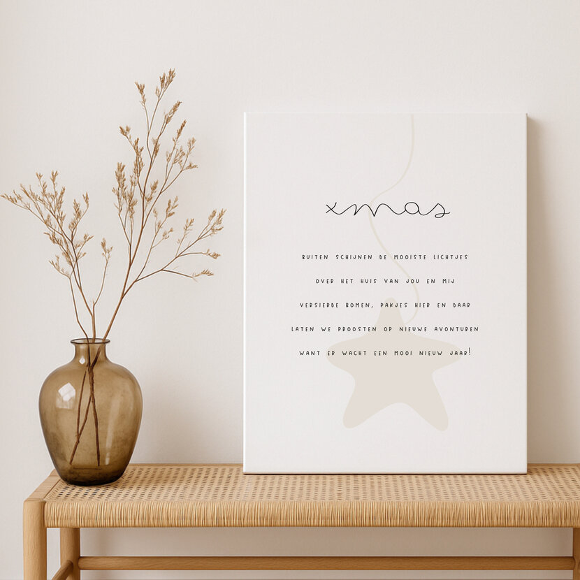 Op maat gemaakt Canvas | Xmas Gedicht |  Diverse formaten
