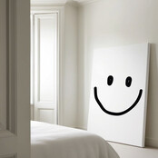 Op maat gemaakt Canvas | Smile Zwart |  Diverse formaten