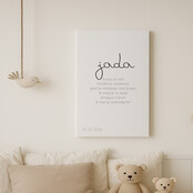 Op maat gemaakt Canvas | Hou je vast + Naam |  Diverse formaten