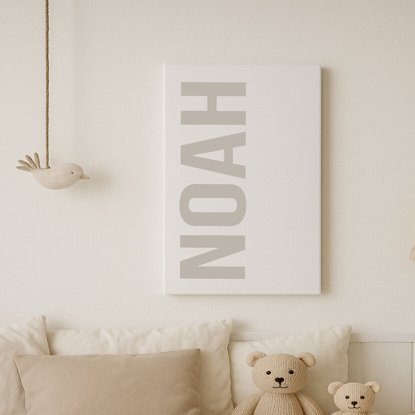 Op maat gemaakt Canvas |  Naam Taupe Grey  |  Diverse formaten