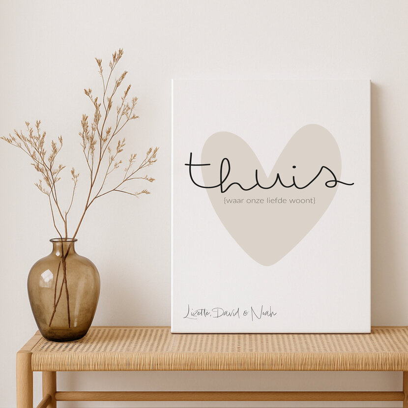 Op maat gemaakt Canvas | Thuis + Namen |  Diverse formaten
